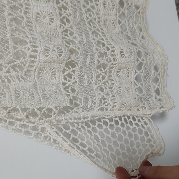 Sheer Ivory Crochet Tunic - Picture 4 of 5